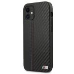 Carcasa BMW M Collection PU Carbon Stripe compatibila cu iPhone 12 Mini, Negru 3 - lerato.ro
