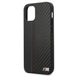 Carcasa BMW M Collection PU Carbon Stripe compatibila cu iPhone 12 Mini, Negru 6 - lerato.ro