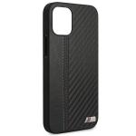 Carcasa BMW M Collection PU Carbon Stripe compatibila cu iPhone 12 Mini, Negru 8 - lerato.ro