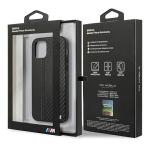 Carcasa BMW M Collection PU Carbon Stripe compatibila cu iPhone 12 Mini, Negru 9 - lerato.ro