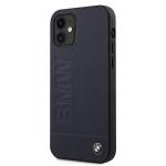 Carcasa BMW Signature Logo Imprint compatibila cu iPhone 12 Mini, Albastru 3 - lerato.ro