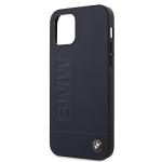 Carcasa BMW Signature Logo Imprint compatibila cu iPhone 12 Mini, Albastru 7 - lerato.ro