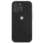 Carcasa BMW Leather Perforated Curve compatibila cu iPhone 13 / 13 Pro, Negru 2 - lerato.ro