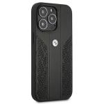 Carcasa BMW Leather Perforated Curve compatibila cu iPhone 13 / 13 Pro, Negru 5 - lerato.ro