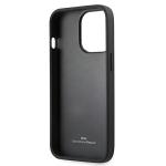 Carcasa BMW Leather Perforated Curve compatibila cu iPhone 13 / 13 Pro, Negru 8 - lerato.ro
