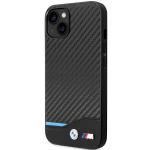 Carcasa BMW Leather Debossed Lines compatibila cu iPhone 13 / 14 / 15, Negru 3 - lerato.ro