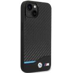 Carcasa BMW Leather Debossed Lines compatibila cu iPhone 13 / 14 / 15, Negru 5 - lerato.ro