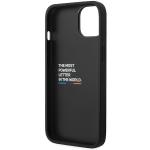 Carcasa BMW Leather Debossed Lines compatibila cu iPhone 13 / 14 / 15, Negru 8 - lerato.ro