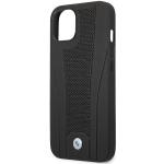 Carcasa BMW Leather Debossed Lines compatibila cu iPhone 13 / 14 / 15, Black 7 - lerato.ro