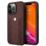 Carcasa BMW Leather Perforated Curve compatibila cu iPhone 13 Pro Max, Rosu 4 - lerato.ro