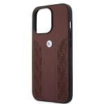Carcasa BMW Leather Perforated Curve compatibila cu iPhone 13 Pro Max, Rosu 7 - lerato.ro