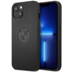 Carcasa BMW Leather Emboss compatibila cu iPhone 13 / 14 / 15, Negru 4 - lerato.ro