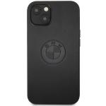Carcasa BMW Leather Emboss compatibila cu iPhone 13 / 14 / 15, Negru 2 - lerato.ro