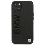 Carcasa BMW Leather Stamp compatibila cu iPhone 13 / 14 / 15, Negru 2 - lerato.ro