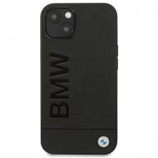 Carcasa BMW Leather Stamp compatibila cu iPhone 13 / 14 / 15, Negru
