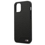 Carcasa BMW M Collection PU Carbon Stripe compatibila cu iPhone 12 Mini, Black 5 - lerato.ro