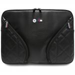 Husa laptop BMW Carbon Pockets and Metal Logo compatibila cu laptop 16 inch, Negru 2 - lerato.ro