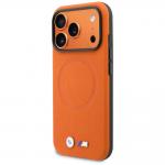 Husa BMW M FW Metal Logo cu MagSafe compatibila cu iPhone 17 Pro, Portocaliu 3 - lerato.ro