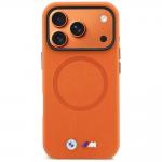 Husa BMW M FW Metal Logo cu MagSafe compatibila cu iPhone 17 Pro, Portocaliu 2 - lerato.ro