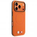 Husa BMW M FW Metal Logo cu MagSafe compatibila cu iPhone 17 Pro, Portocaliu 5 - lerato.ro