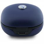 Casti wireless TWS BMW Leather Metal Logo, ENC, Bluetooth 5.4, 310 mAh, USB-C, Albastru 5 - lerato.ro