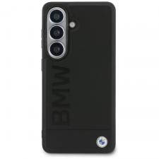 Husa BMW Leather Hot Stamp cu MagSafe compatibila cu Samsung Galaxy S26, Negru