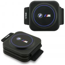 Statie de incarcare pliabila 3 in 1 BMW M Qi2 Print Logo, Compatibila MagSafe, Putere 15W, Negru / Albastru