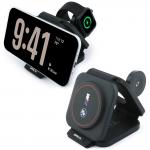 Statie de incarcare pliabila 3 in 1 BMW M Qi2 Print Logo, Compatibila MagSafe, Putere 15W, Negru / Rosu 4 - lerato.ro