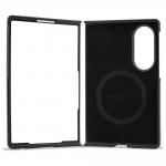 Husa BMW M Leather Perforated Tricolor Stripe Metal Logos cu MagSafe compatibila cu Samsung Galaxy Z Fold 8, Negru 7 - lerato.ro