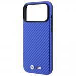 Carcasa BMW M Carbon Metal Logo cu MagSafe compatibila cu iPhone 17 Pro Max / 18 Pro Max, Albastru 7 - lerato.ro