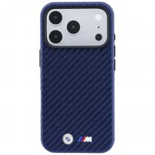 Husa BMW M Carbon Metal Logo cu MagSafe compatibila cu iPhone 18 Pro Max / 17 Pro Max, Navy Blue