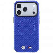 Husa BMW M Carbon Printed Ring cu MagSafe compatibila cu iPhone 18 Pro Max / 17 Pro Max, Albastru