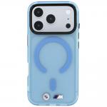 Husa BMW M IML Frosted Metal Logo and Trims cu MagSafe compatibila cu iPhone 18 Pro Max / 17 Pro Max, Albastru 2 - lerato.ro