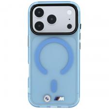 Husa BMW M IML Frosted Metal Logo and Trims cu MagSafe compatibila cu iPhone 18 Pro Max / 17 Pro Max, Albastru