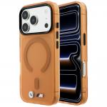 Husa BMW M IML Frosted Metal Logo and Trims cu MagSafe compatibila cu iPhone 18 Pro Max / 17 Pro Max, Portocaliu 4 - lerato.ro