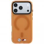 Husa BMW M IML Frosted Metal Logo and Trims cu MagSafe compatibila cu iPhone 18 Pro Max / 17 Pro Max, Portocaliu 2 - lerato.ro