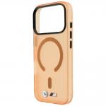 Husa BMW M IML Frosted Metal Logo and Trims cu MagSafe compatibila cu iPhone 18 Pro Max / 17 Pro Max, Portocaliu 7 - lerato.ro