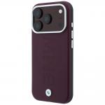 Husa BMW Sign Centered Deboss cu MagSafe compatibila cu iPhone 18 Pro Max / 17 Pro Max, Burgundy 3 - lerato.ro