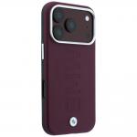 Husa BMW Sign Centered Deboss cu MagSafe compatibila cu iPhone 18 Pro Max / 17 Pro Max, Burgundy 5 - lerato.ro