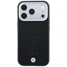 Husa BMW Sign Centered Deboss cu MagSafe compatibila cu iPhone 18 Pro Max / 17 Pro Max, Negru