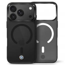 Husa BMW Sign Frosted IML and Metal Logo cu MagSafe compatibila cu iPhone 18 Pro Max / 17 Pro Max, Negru
