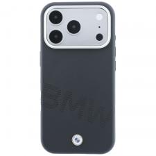 Husa BMW Sign Inclined Deboss Letters cu MagSafe compatibila cu iPhone 18 Pro Max / 17 Pro Max, Gri