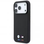 Husa BMW M Quadrille Kevlar Tricolor and Metal Logo cu MagSafe compatibila cu iPhone 18 Pro Max / 17 Pro Max, Negru 3 - lerato.ro