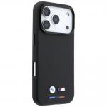 Husa BMW M Quadrille Kevlar Tricolor and Metal Logo cu MagSafe compatibila cu iPhone 18 Pro Max / 17 Pro Max, Negru 5 - lerato.ro