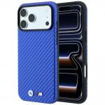 Husa BMW M Carbon Metal Logo cu MagSafe compatibila cu iPhone 18 Pro / 17 Pro, Albastru 4 - lerato.ro