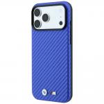 Husa BMW M Carbon Metal Logo cu MagSafe compatibila cu iPhone 18 Pro / 17 Pro, Albastru 3 - lerato.ro