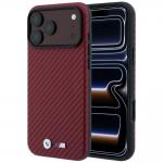 HusaBMW M Carbon Metal Logo cu MagSafe compatibila cu iPhone 18 Pro / 17 Pro, Burgundy 4 - lerato.ro