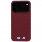 HusaBMW M Carbon Metal Logo cu MagSafe compatibila cu iPhone 18 Pro / 17 Pro, Burgundy 2 - lerato.ro