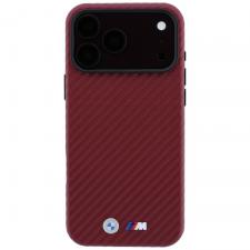 HusaBMW M Carbon Metal Logo cu MagSafe compatibila cu iPhone 18 Pro / 17 Pro, Burgundy