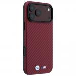 HusaBMW M Carbon Metal Logo cu MagSafe compatibila cu iPhone 18 Pro / 17 Pro, Burgundy 5 - lerato.ro
